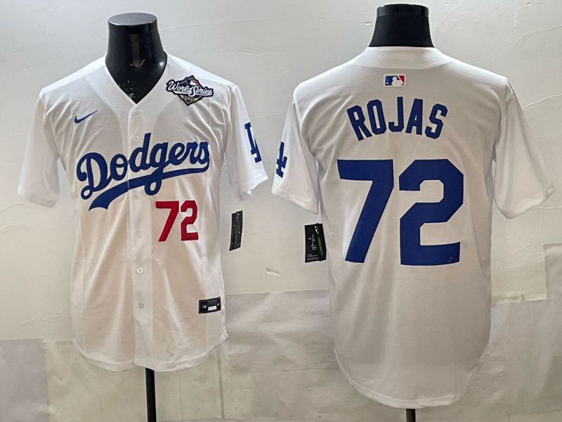 Men 2025 Los Angeles Dodgers #72 Rojas White Game Nike MLB Jersey style 006->los angeles dodgers->MLB Jersey
